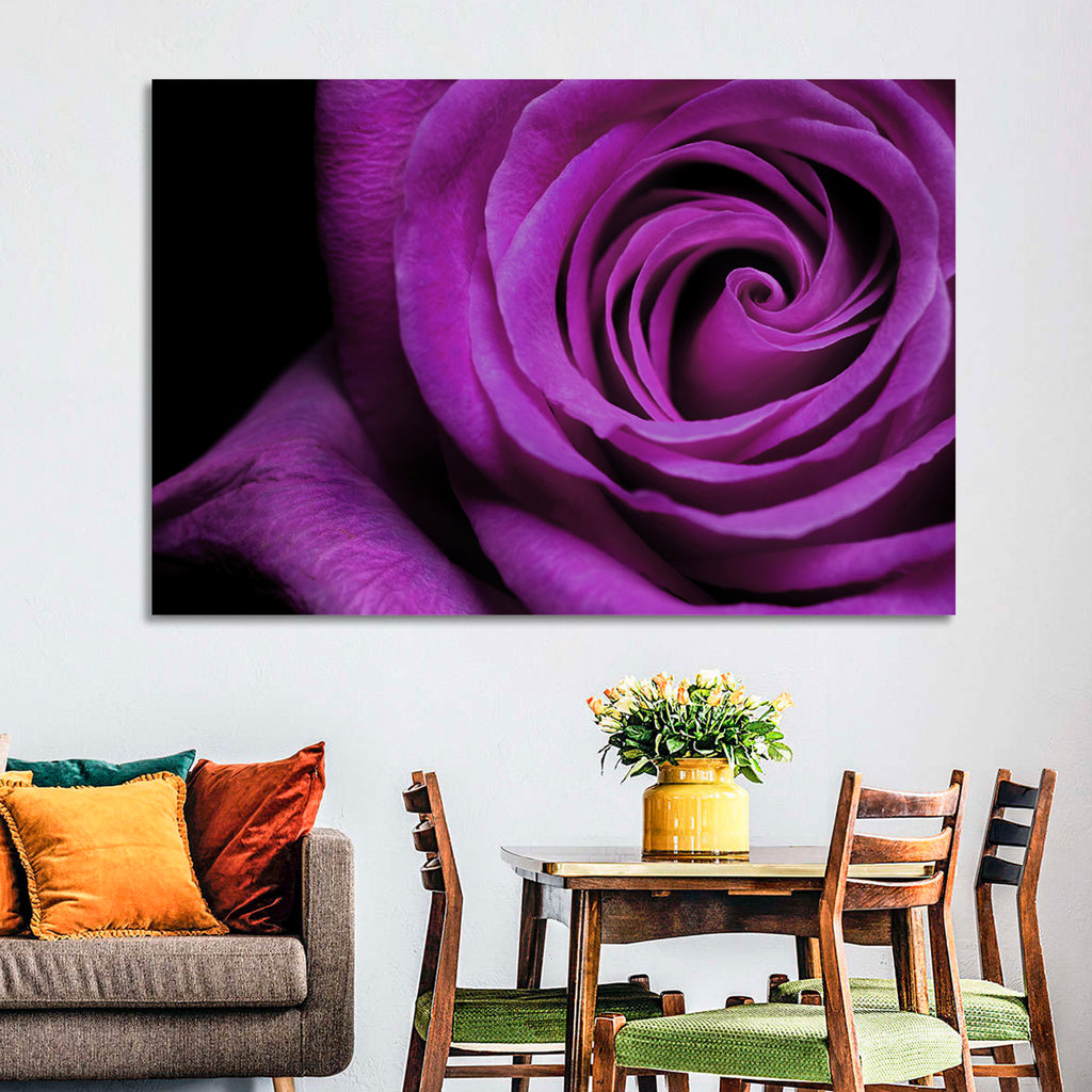 Purple Rose Close-up Wall Art