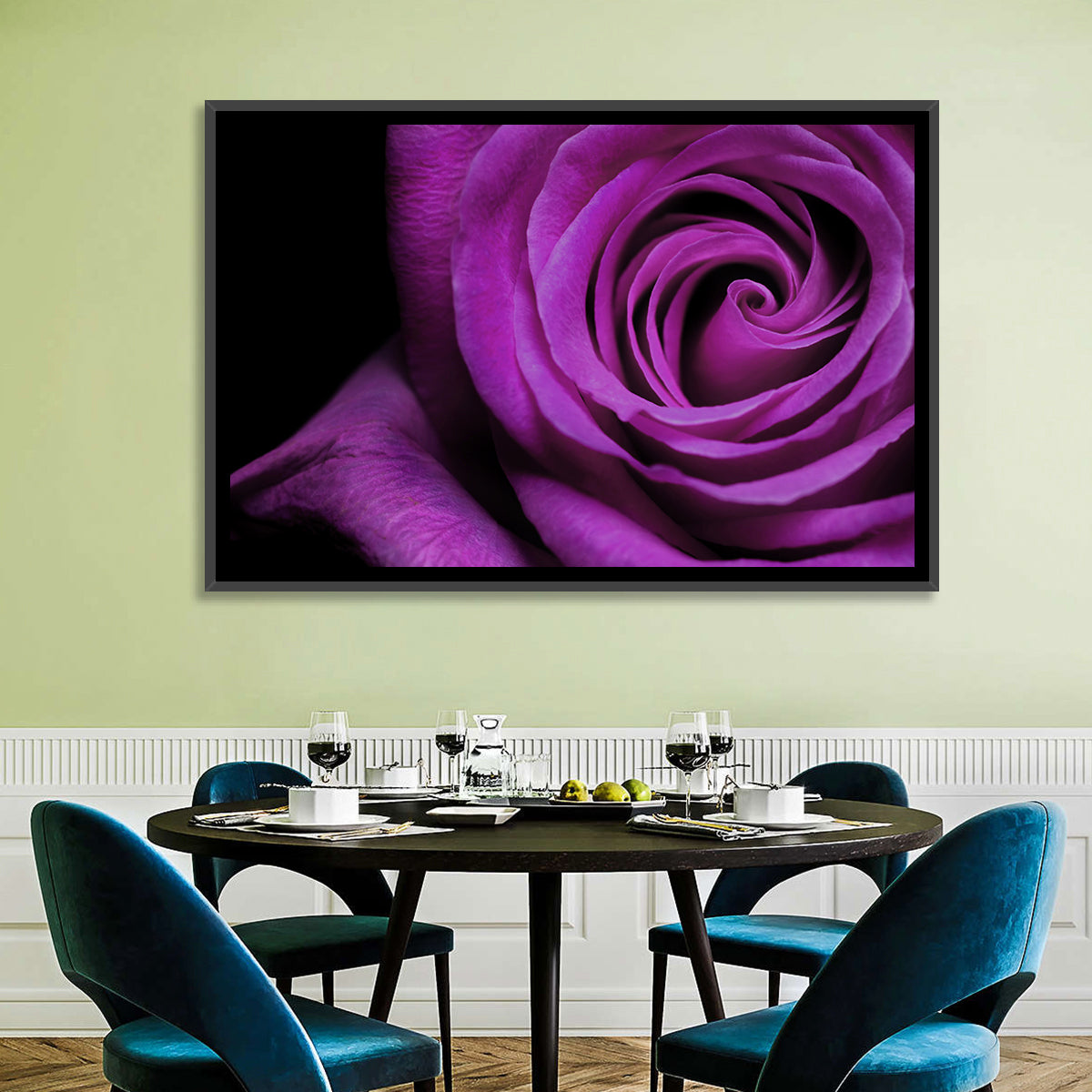 Purple Rose Close-up Wall Art