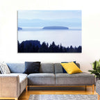 Dalarna Mist with Lighthouse Wall Art