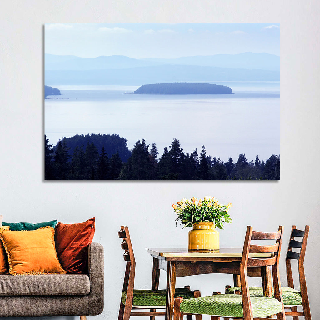 Dalarna Mist with Lighthouse Wall Art