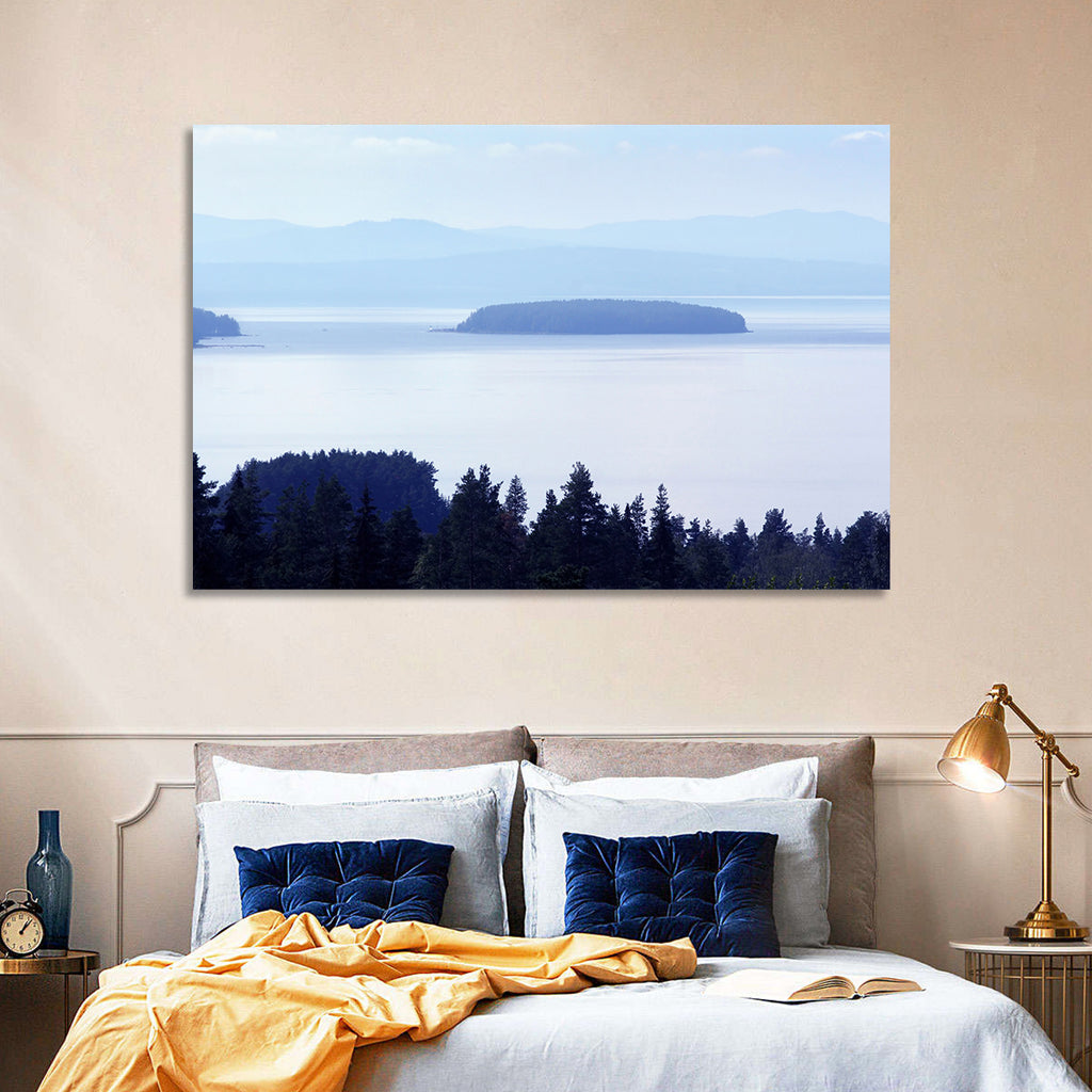 Dalarna Mist with Lighthouse Wall Art