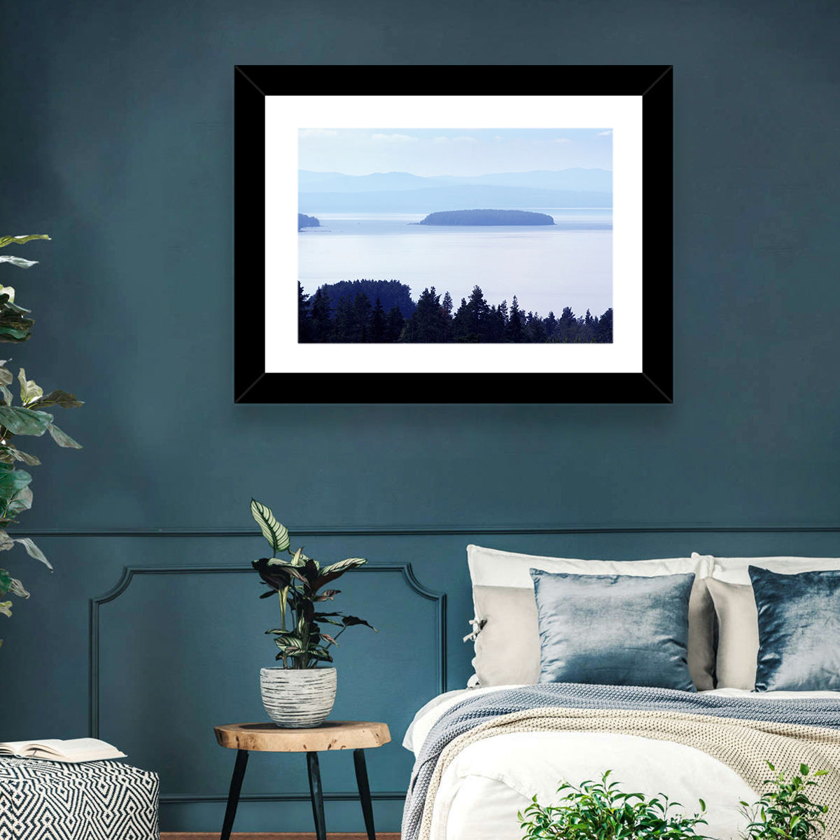 Dalarna Mist with Lighthouse Wall Art