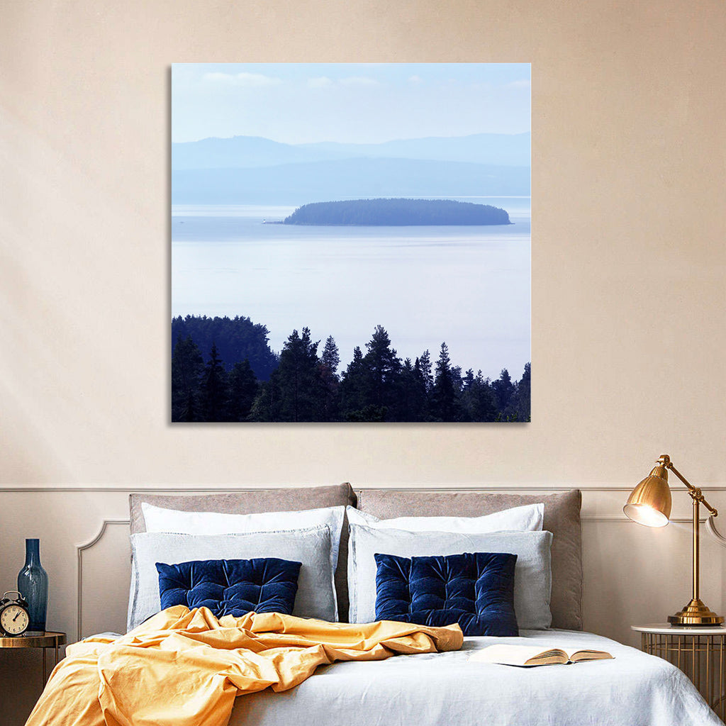 Dalarna Mist with Lighthouse Wall Art