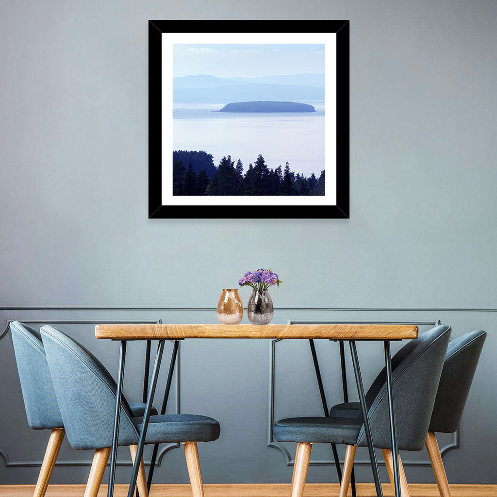 Dalarna Mist with Lighthouse Wall Art
