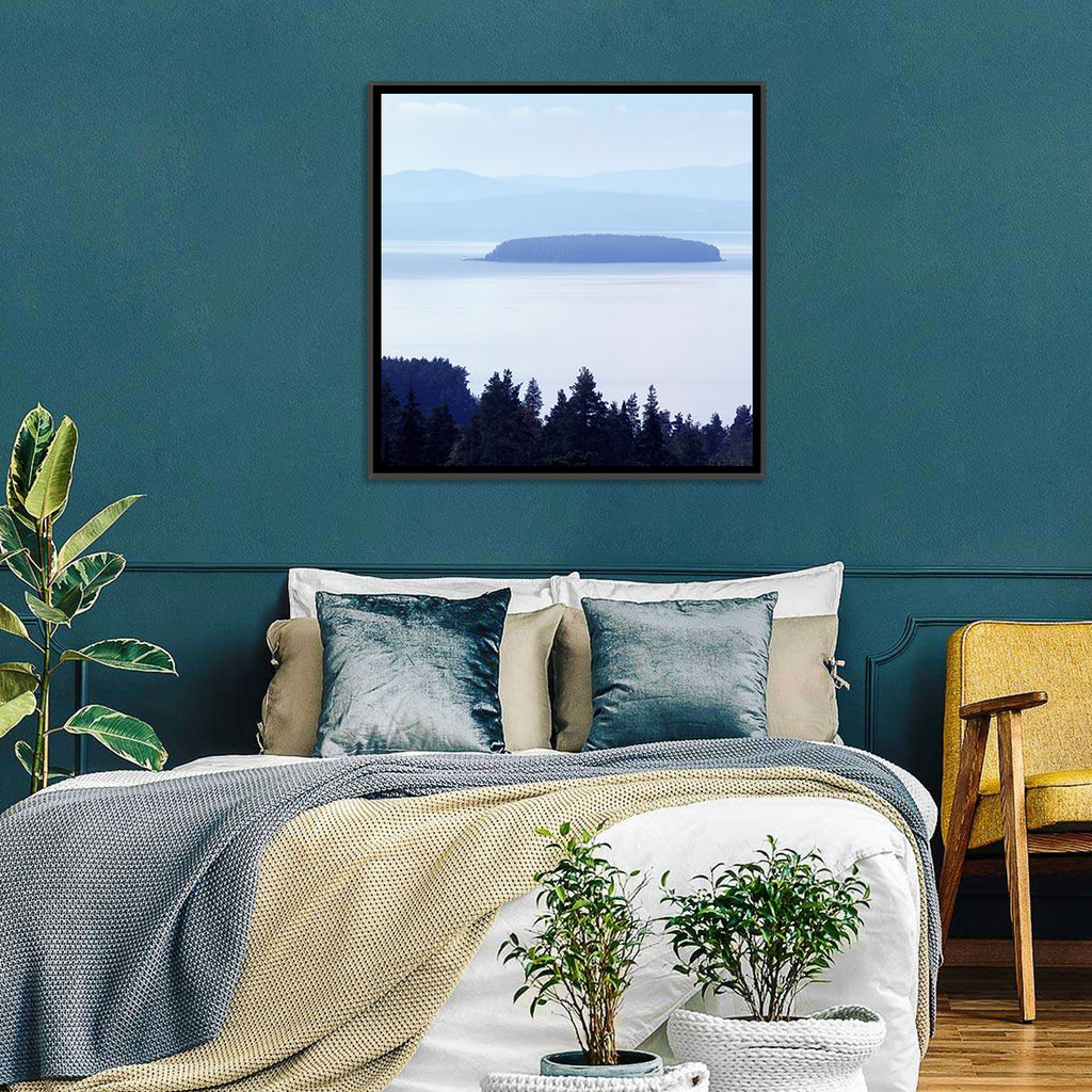 Dalarna Mist with Lighthouse Wall Art