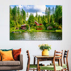 Finnish Lakeside Cottages Wall Art