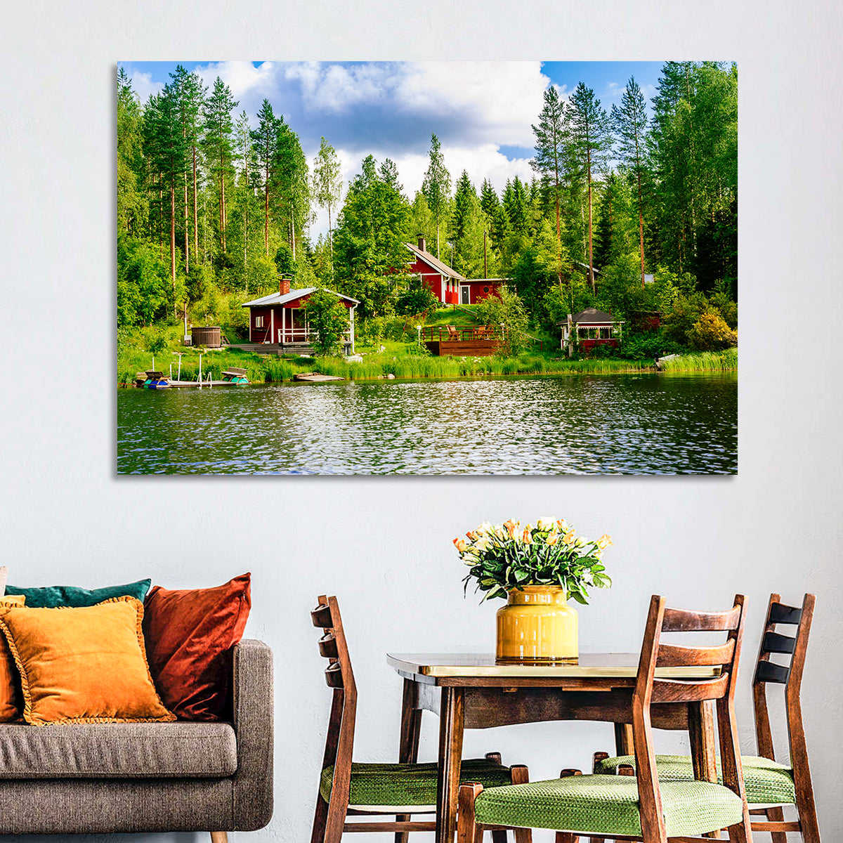Finnish Lakeside Cottages Wall Art