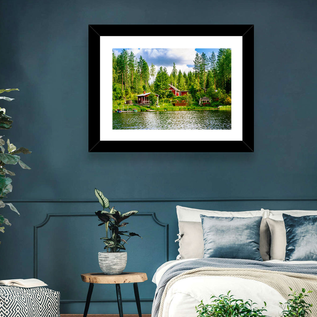Finnish Lakeside Cottages Wall Art