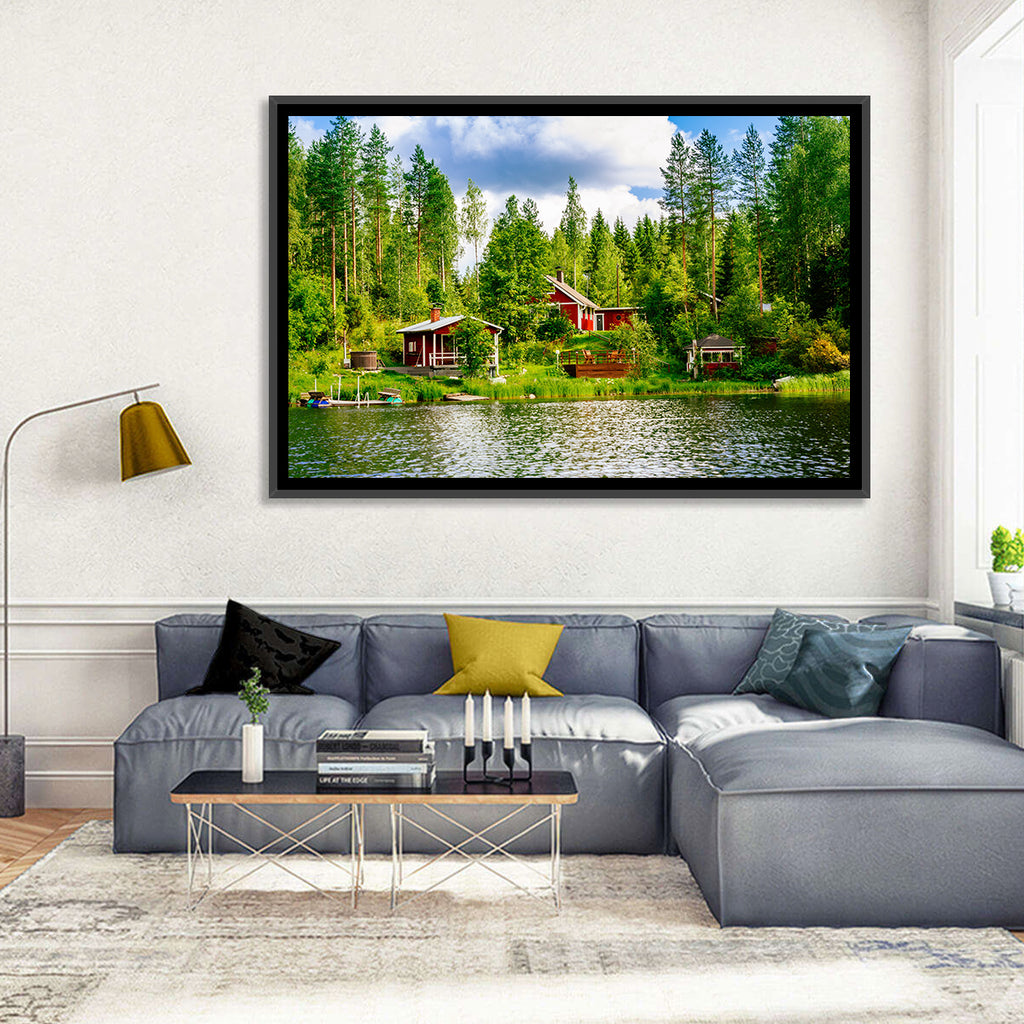 Finnish Lakeside Cottages Wall Art