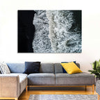 Aerial Black Sand Shoreline Wall Art