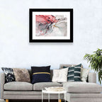 Pink Gray Marble with Gold Veins Wall Art