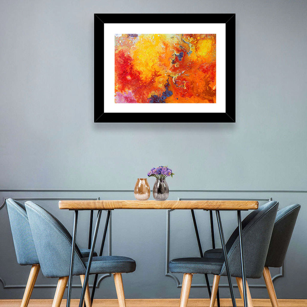 Molten Red Abstract Texture Wall Art