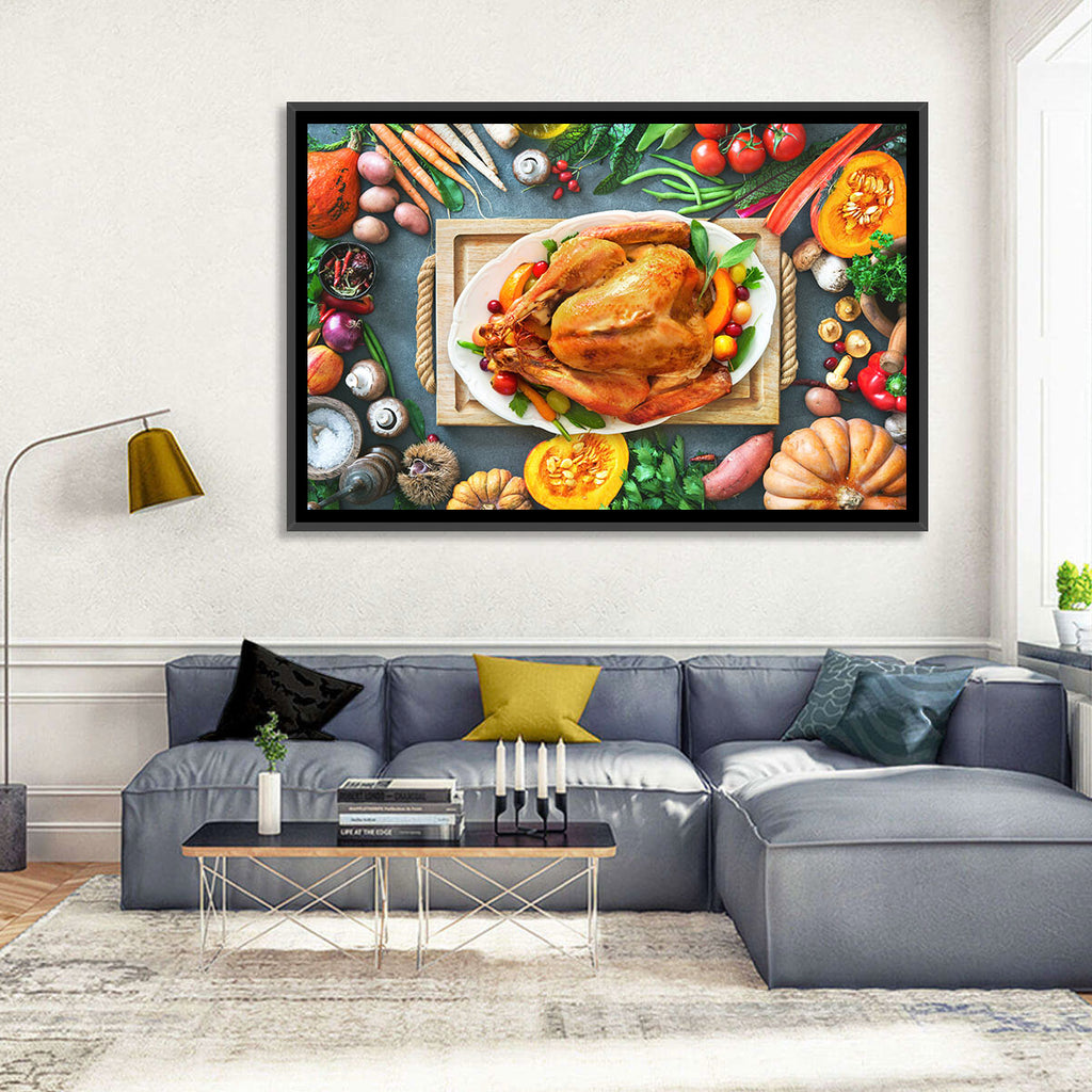 Harvest Roast Turkey Centerpiece Wall Art
