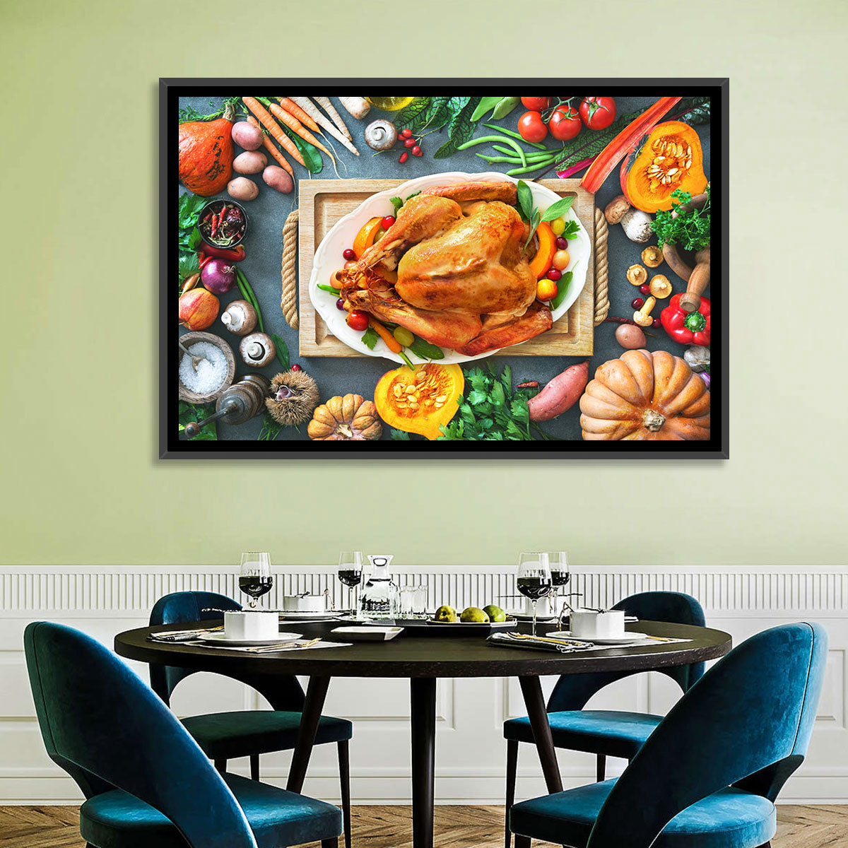 Harvest Roast Turkey Centerpiece Wall Art