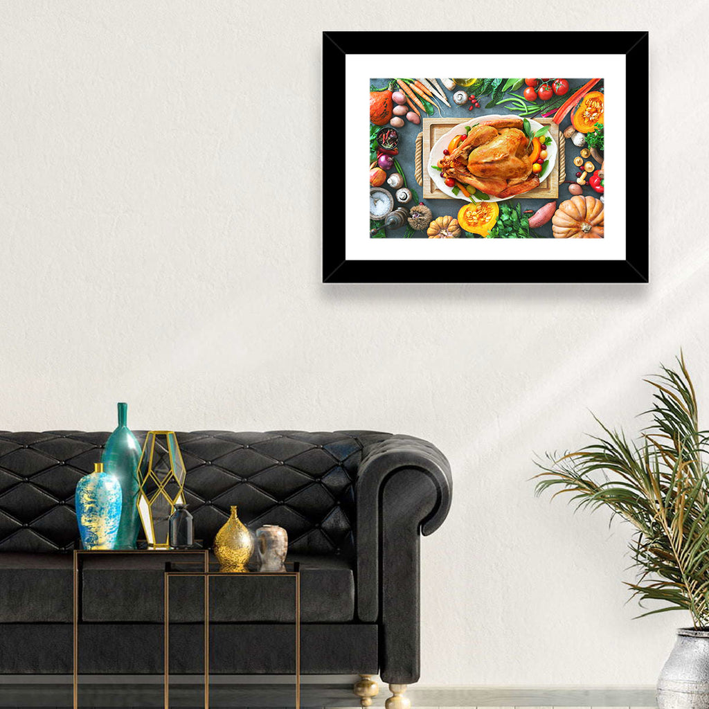 Harvest Roast Turkey Centerpiece Wall Art