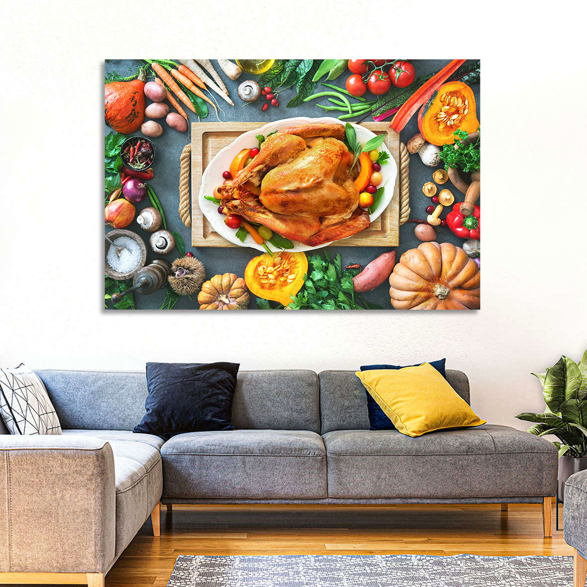 Harvest Roast Turkey Centerpiece Wall Art
