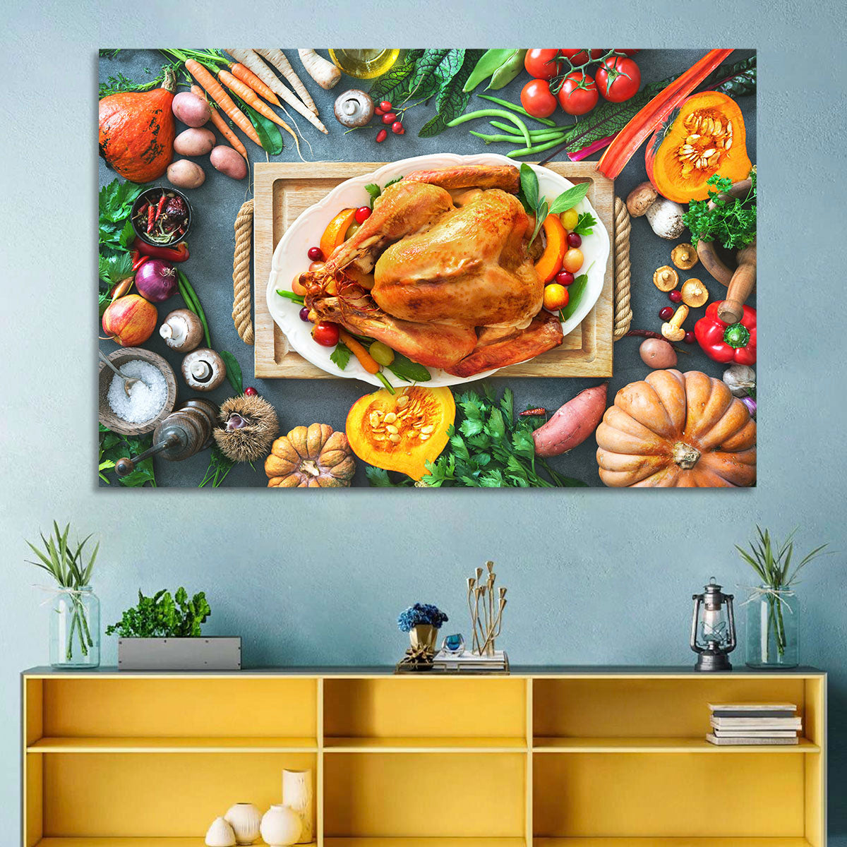 Harvest Roast Turkey Centerpiece Wall Art