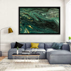 Emerald Marble Veins Wall Art