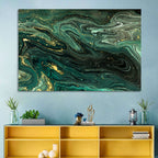 Emerald Marble Veins Wall Art