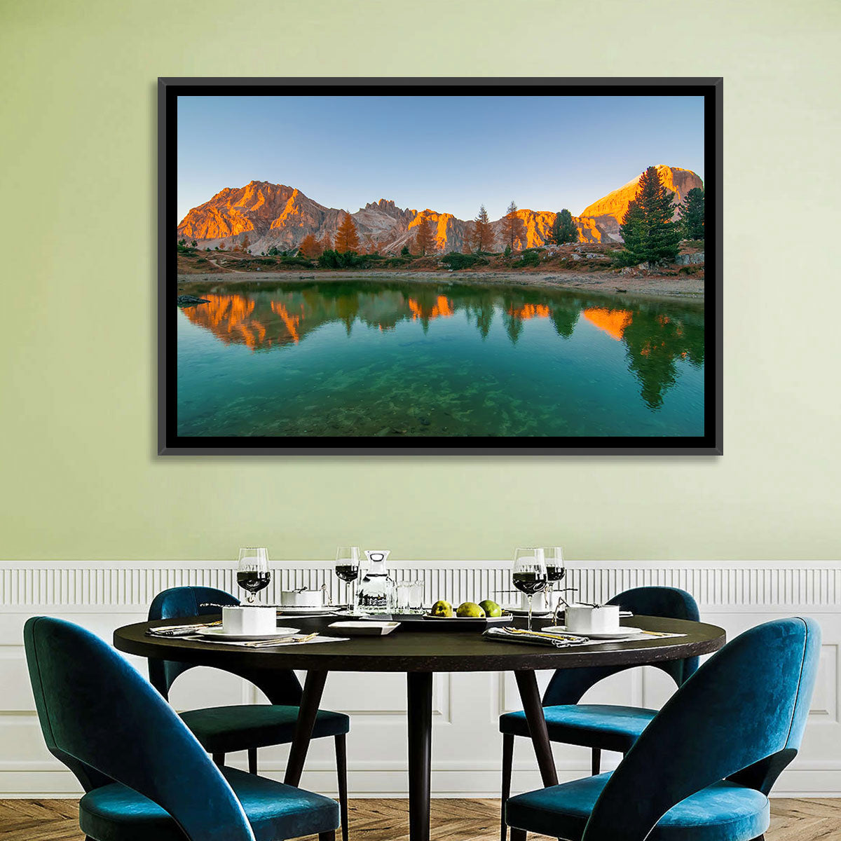 Lago Di Federa Alpenglow Wall Art
