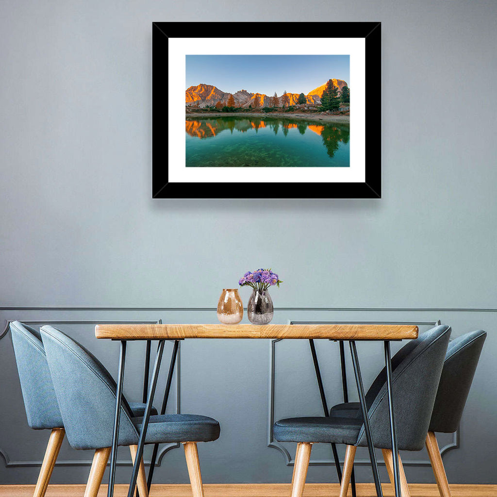 Lago Di Federa Alpenglow Wall Art