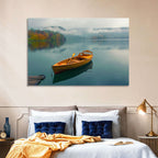 Tethered Boat on Lake Bled Wall Art