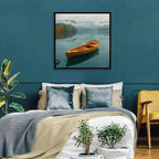 Tethered Boat on Lake Bled Wall Art