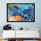 Vivid Icy Nebula Abstract Wall Art