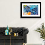Vivid Icy Nebula Abstract Wall Art