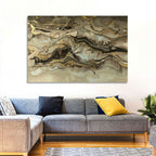 Golden Marbled Texture Wall Art