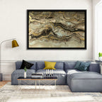 Golden Marbled Texture Wall Art
