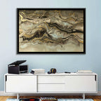 Golden Marbled Texture Wall Art