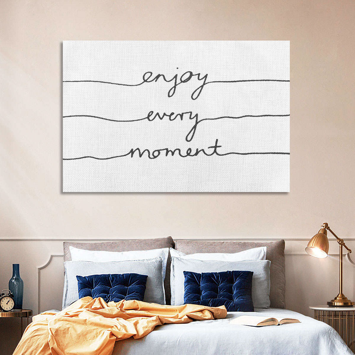 Enjoy Every Moment Script Wall Art in a room, landscape