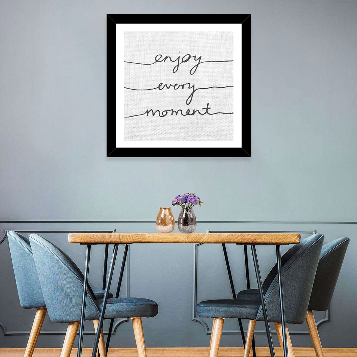 Enjoy Every Moment Script Wall Art in a room, landscape