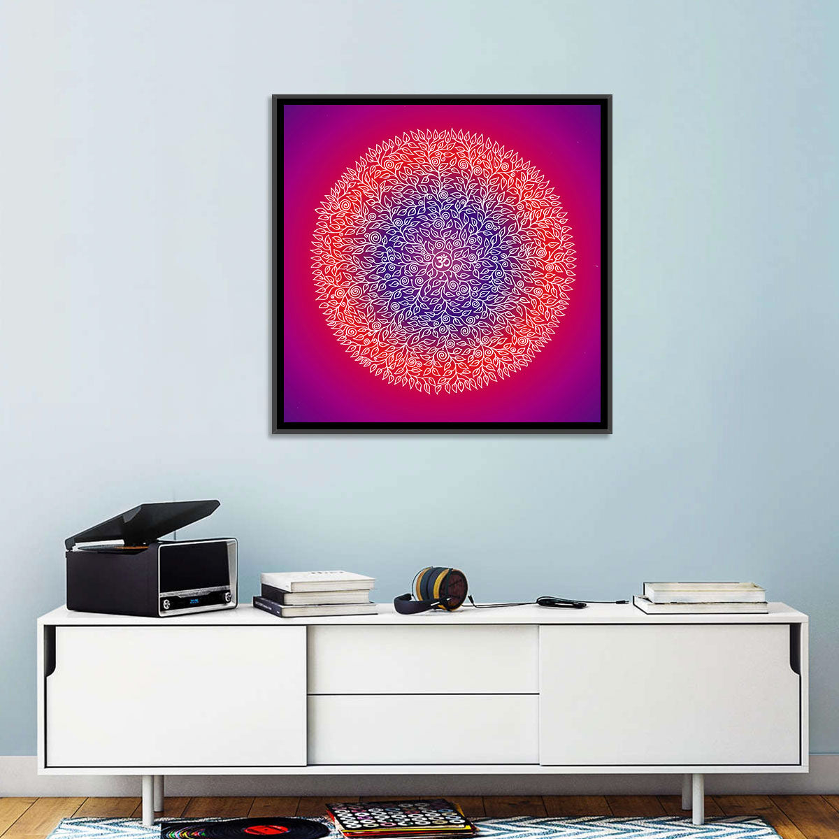 Botanical Om Mandala Wall Art