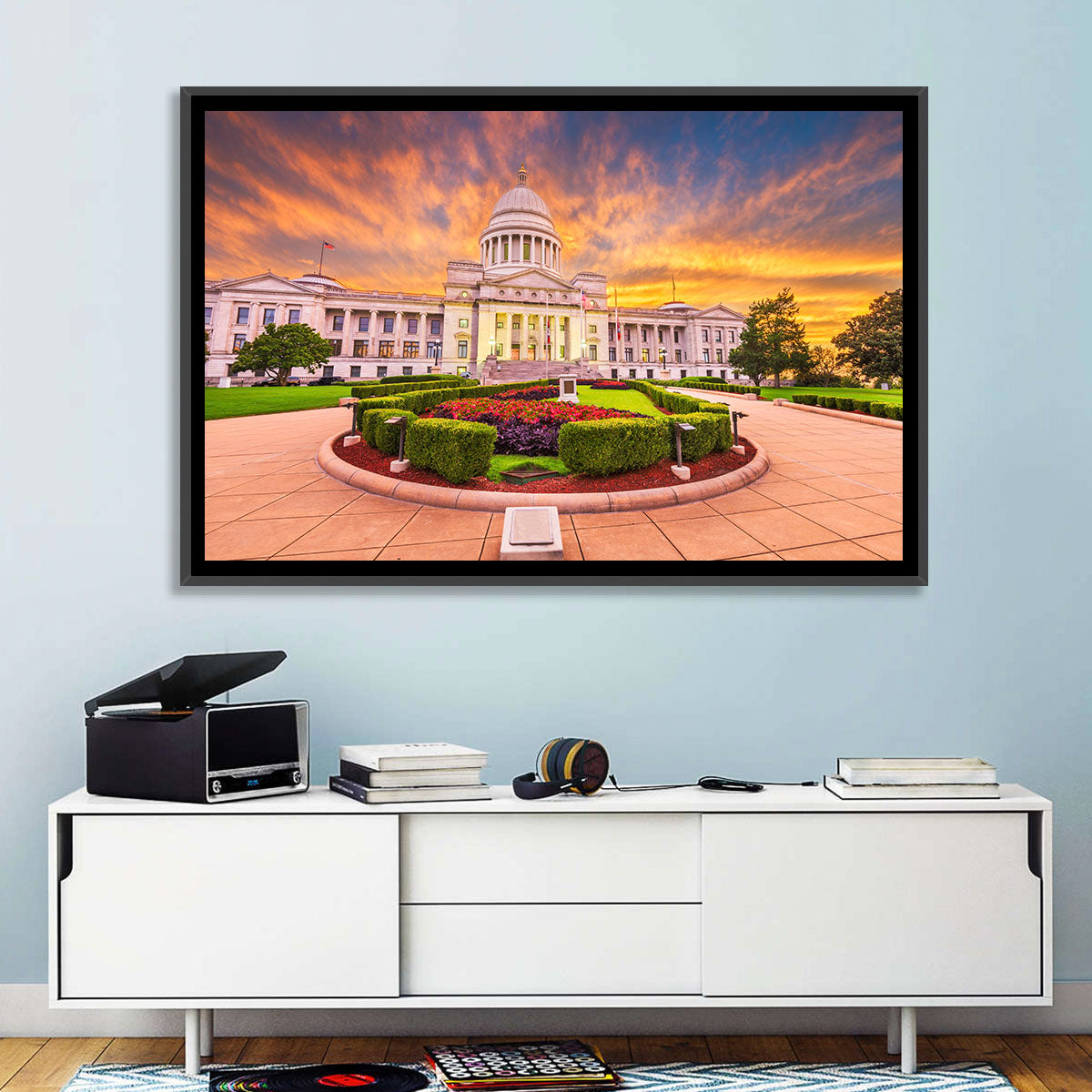Arkansas State Capitol at Sunset Wall Art in a room, landscape