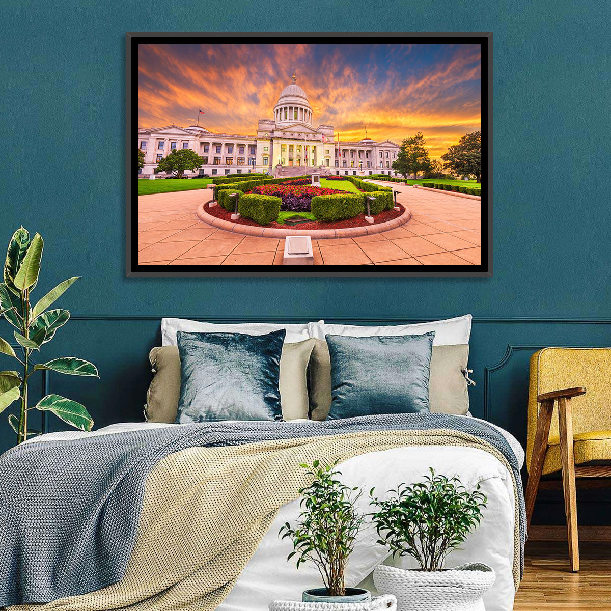 Arkansas State Capitol at Sunset Wall Art in a room, landscape