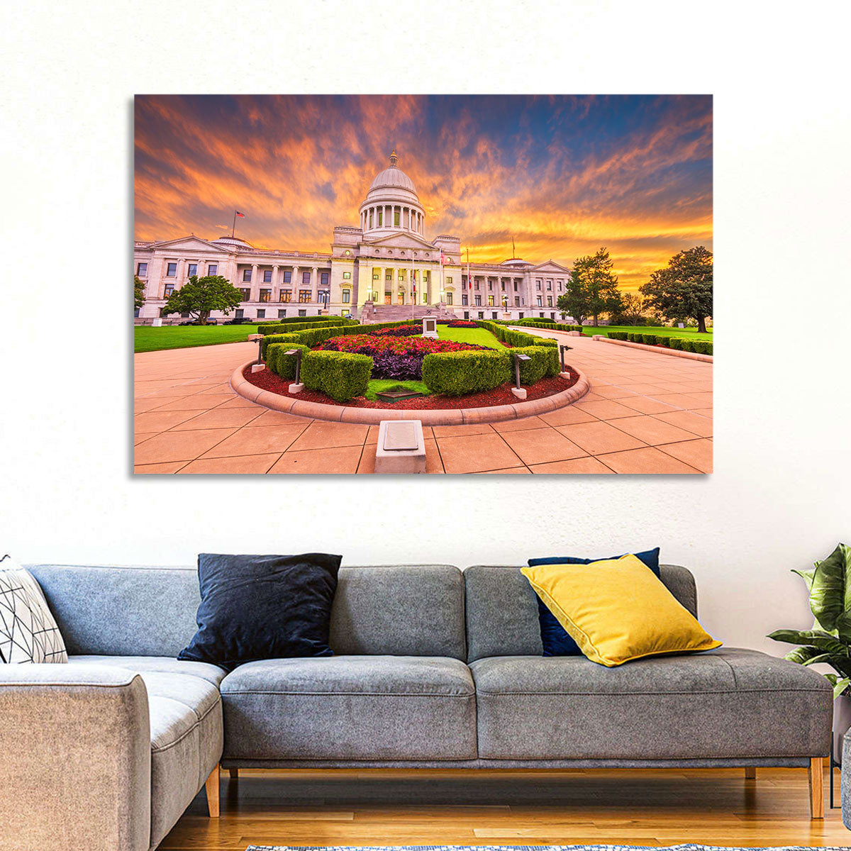 Arkansas State Capitol at Sunset Wall Art