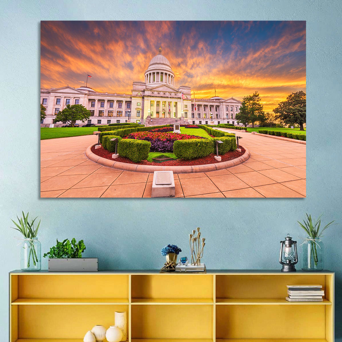 Arkansas State Capitol at Sunset Wall Art
