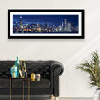 Chicago Night Skyline with Willis Tower Wall Art