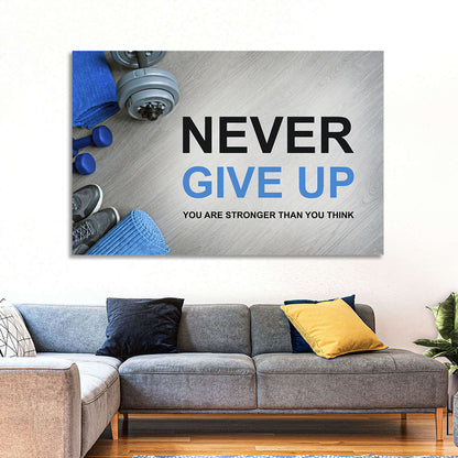 Never Give Up Wall Art