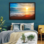 Golden Sea Sunset Wall Art