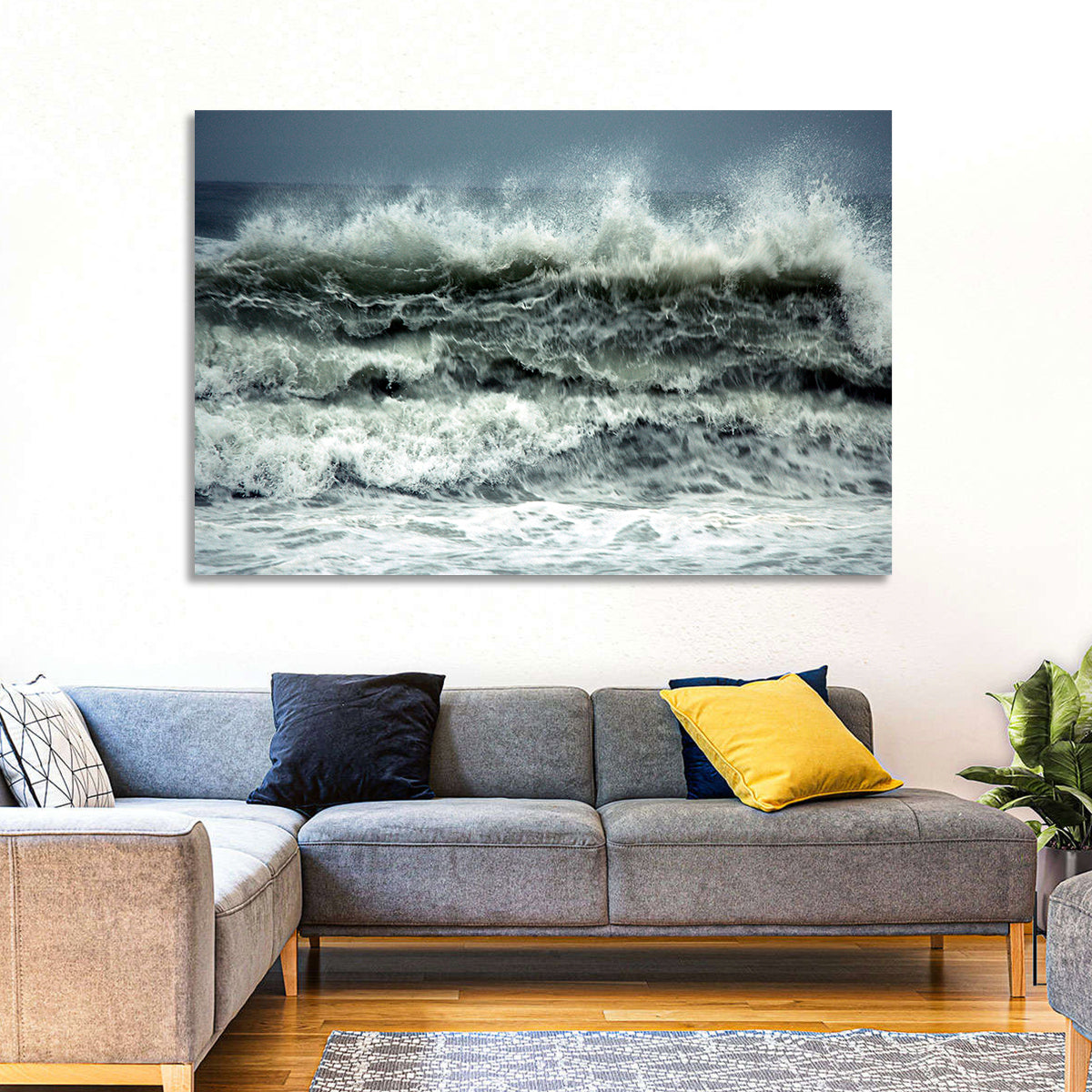Stormy Coastline Wave Wall Art