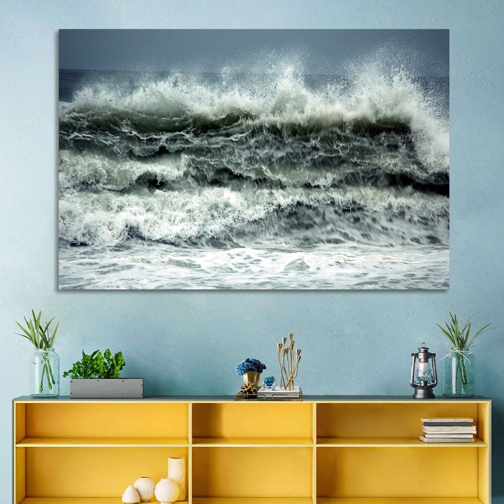Stormy Coastline Wave Wall Art