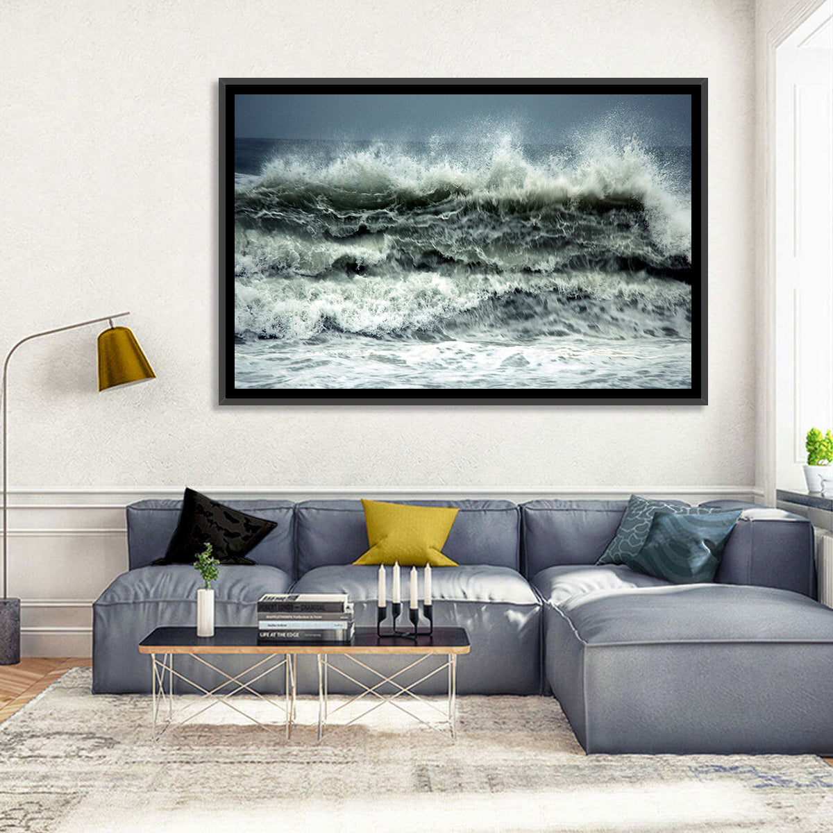 Stormy Coastline Wave Wall Art