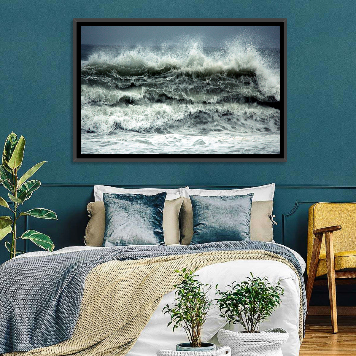 Stormy Coastline Wave Wall Art