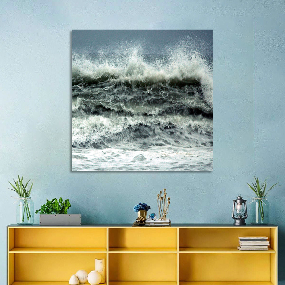 Stormy Coastline Wave Wall Art