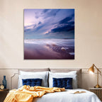 Purple Night Beach Wall Art