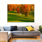 Golden Hour Golf Course Wall Art