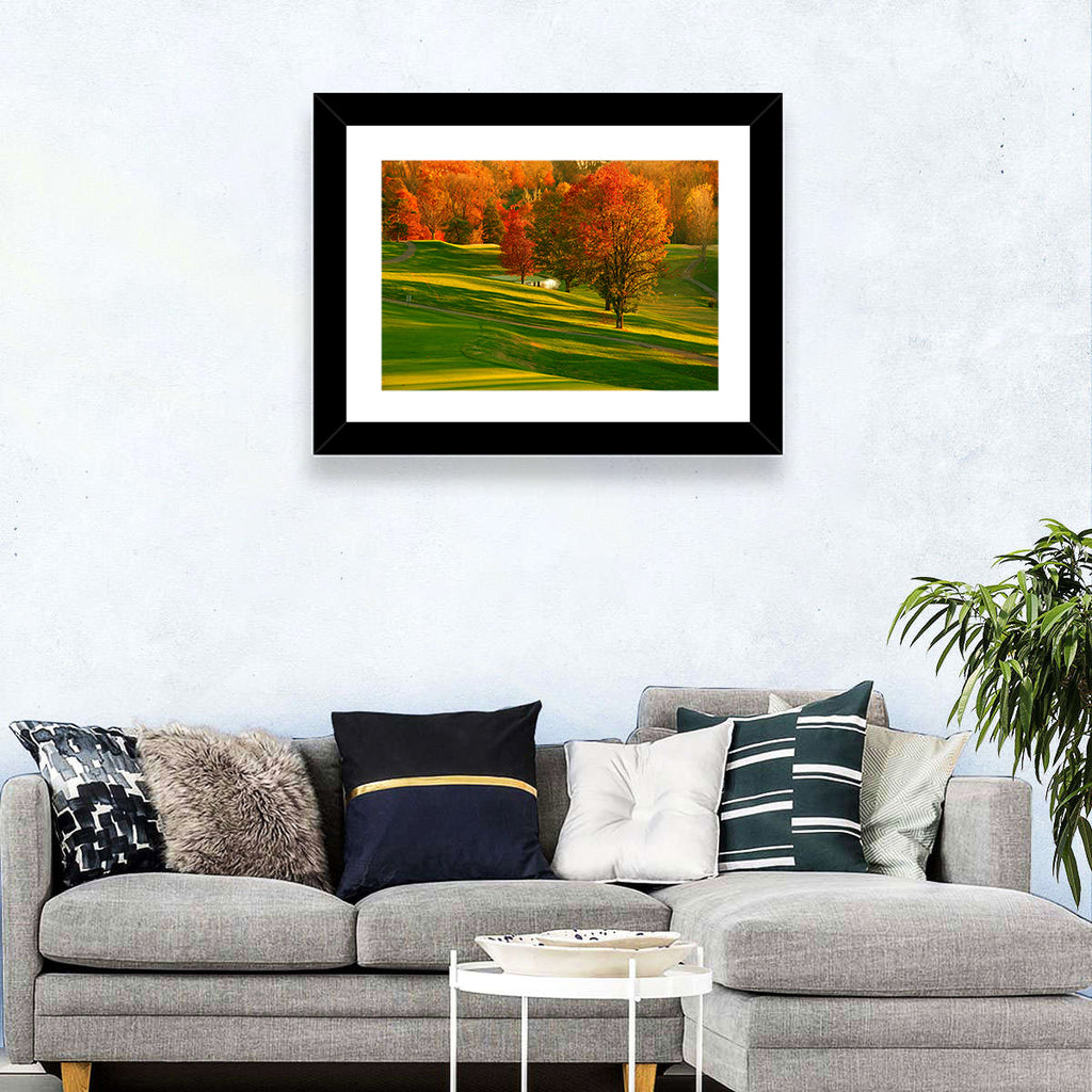 Golden Hour Golf Course Wall Art